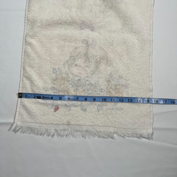 Vintage Marty Links Christmas Towel 15 x 24 Girl w/ Dog and Christmas Lights - Picture 7 of 8